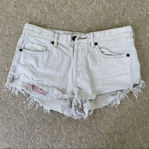 Free People Distressed Denim Shorts